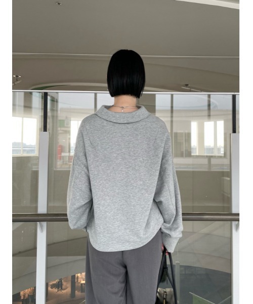 セール】ショート丈ラガースウェットトップス【手洗い可能】（T