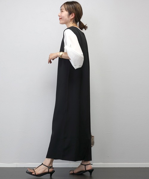 Aletta vita ワンピース ジョーゼット深Vネックワンピース : ZOZOTOWN