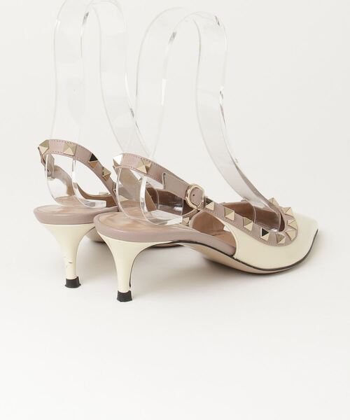 VALENTINO 「VALENTINO」 ビジューヒールサンダル 36 ベージュ