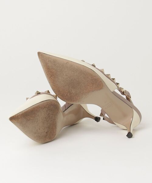 VALENTINO 「VALENTINO」 ビジューヒールサンダル 36 ベージュ