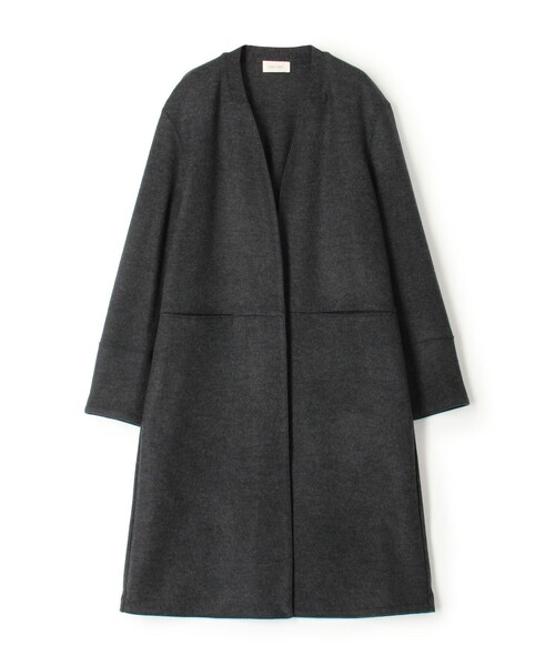 デプレ〈DES PRES〉新品同様✨新色コート DES PRES（デプレ） ノーカラーコート FREE グレー レディース