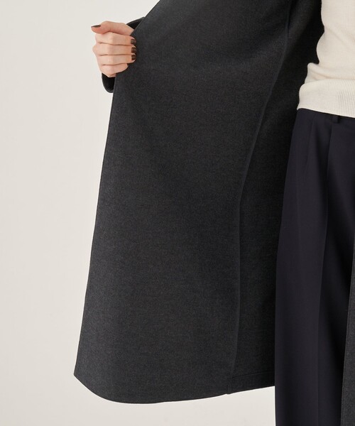 DES PRES（デプレ） ノーカラーコート FREE グレー レディース