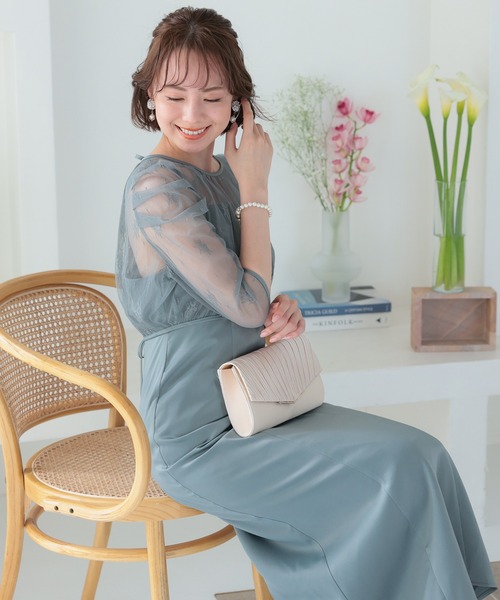 haremode（ハレモード） ドレス 総レース ボレロ付き 後ろデサイン