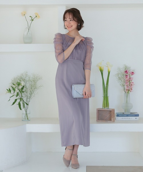 haremode（ハレモード） ドレス 総レース ボレロ付き 後ろデサイン