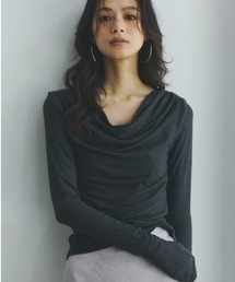 anuans（アニュアンス） tシャツ ギャザードレープカットトップス