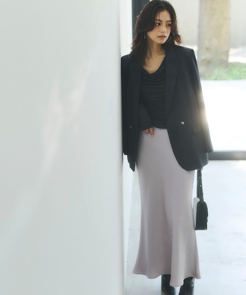 anuans（アニュアンス） tシャツ ギャザードレープカットトップス