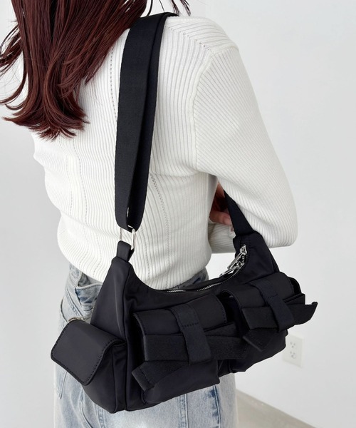【Gentlewoman】BOW STRAP SHOULDER BAG リボンショルダーバッグ Gentlewoman】Bow Strap ショルダーバッグ ブラック バッグ