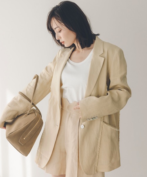 anuans パンツ リネンバミューダパンツ レディース : ZOZOTOWN