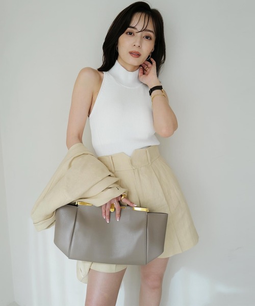 anuans パンツ リネンバミューダパンツ レディース : ZOZOTOWN