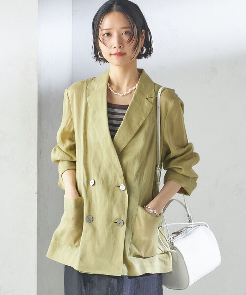 〈手洗い可能〉SHIPS ラミー シアー ジャケット　￥26,400値下げ最終 セール】〈手洗い可能〉ラミー シアー ジャケット（テーラード