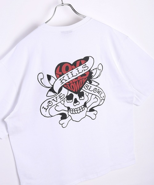 Ed Hardy（エド・ハーディー） tシャツ 半袖プリントTシャツ ラブキル