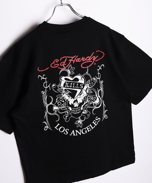 Ed Hardy（エド・ハーディー） tシャツ 半袖プリントTシャツ ラブキル