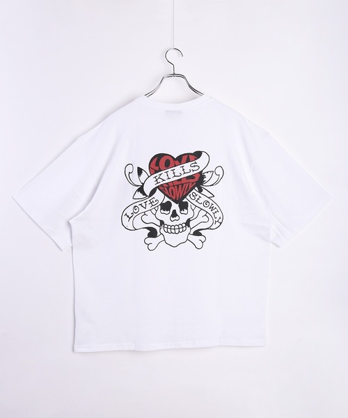 Ed Hardy（エド・ハーディー） tシャツ 半袖プリントTシャツ ラブキル