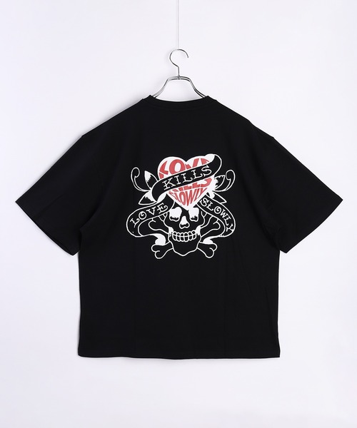 Ed Hardy（エド・ハーディー） tシャツ 半袖プリントTシャツ ラブキル