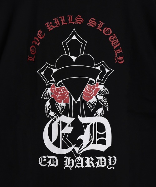 Ed Hardy（エド・ハーディー） tシャツ 半袖プリントTシャツ ラブキル