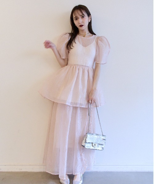 ワンピース HONEYMIHONEY jacquard puff sleeve tunic セール】【ZOZO限定】jacquard puff sleeve tunic（シャツ