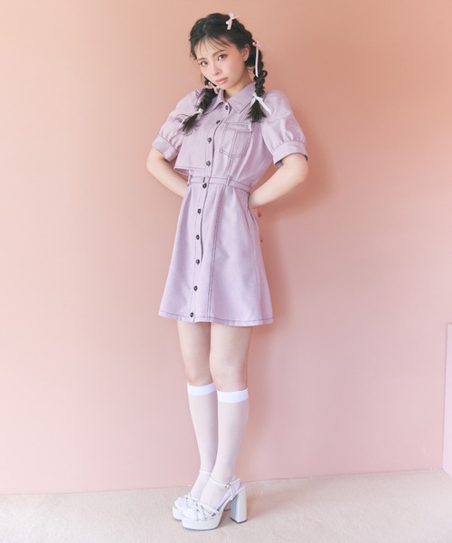 希少格安！CHANEL ヴィンテージのバイカラー ワンピース 半袖 REDYAZEL（レディアゼル） ワンピース 半袖 バイカラーステッチアシメ