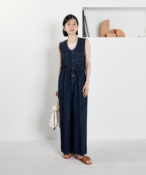 something freaks store コラボ　デニムオールインワン SOMETHING オールインワン × FREAK'S STORE/サムシング 別注