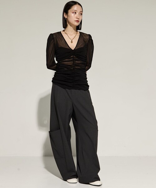 FETICO ギャザートップス FETICO tシャツ 「FETICO/フェティコ」「STUDIOUS別注」TULLE