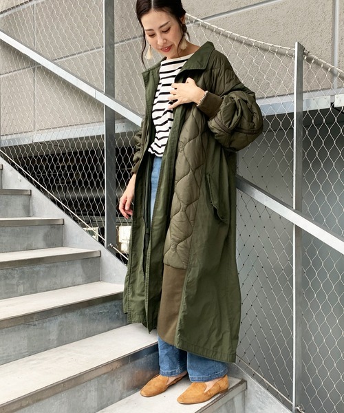 etsinta（エシンタ） コート ONE SIZE カーキ レディース : ZOZOTOWN