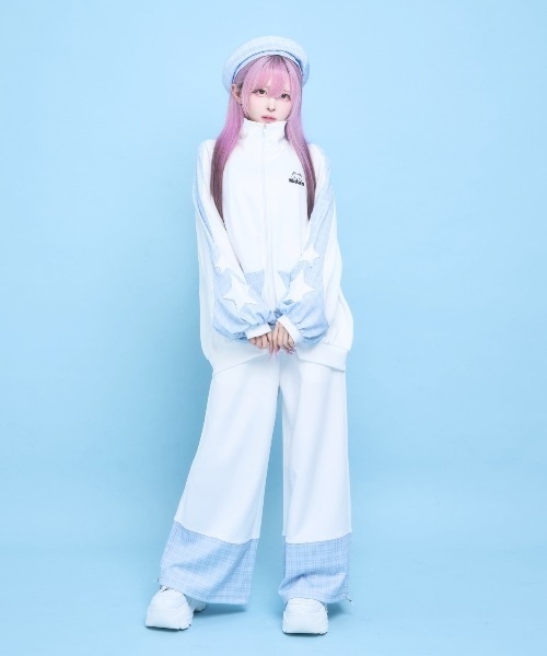 Hauls ジャージ お星様が舞い降りたジャージセットあっぷ レディース