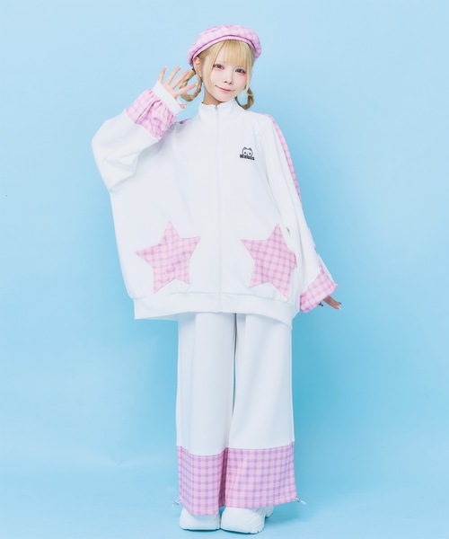 Hauls ジャージ お星様が舞い降りたジャージセットあっぷ レディース