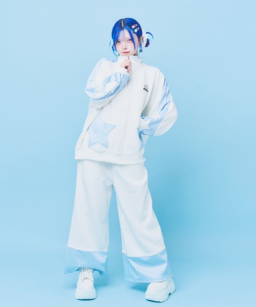 Hauls お星様が舞い降りたジャージセットアップ Hauls ジャージ お星様が舞い降りたジャージセットあっぷ レディース