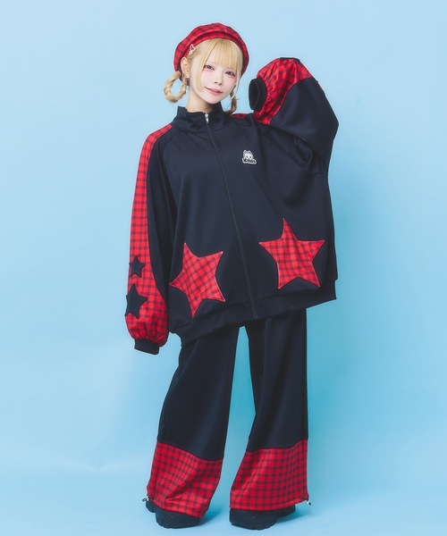 Hauls ジャージ お星様が舞い降りたジャージセットあっぷ レディース
