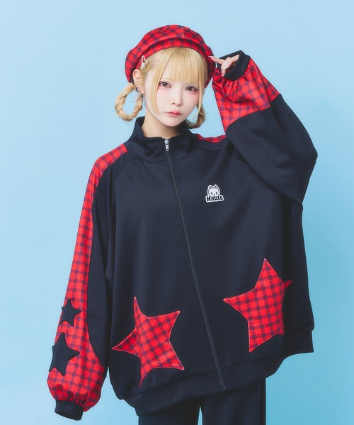 Hauls ジャージ お星様が舞い降りたジャージセットあっぷ レディース