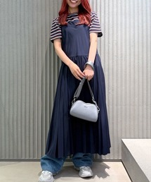ワンピース レーザーカットドットライン ロングプリーツストラップドレス / ワンピース｜ZOZOTOWN Yahoo!店