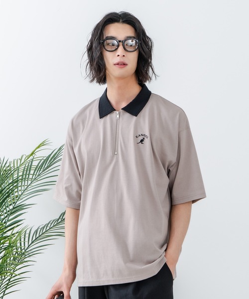 KANGOL（カンゴール） ポロシャツ 「KANGOL/カンゴール」襟配色 ハーフ