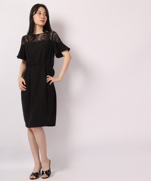 「Anna Nicola」 半袖ワンピース 40 ブラック レディース_画像4