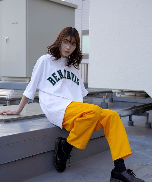 「BEN DAVIS」 半袖Tシャツ MEDIUM イエロー メンズ