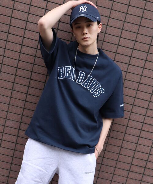 「BEN DAVIS」 半袖Tシャツ MEDIUM イエロー メンズ