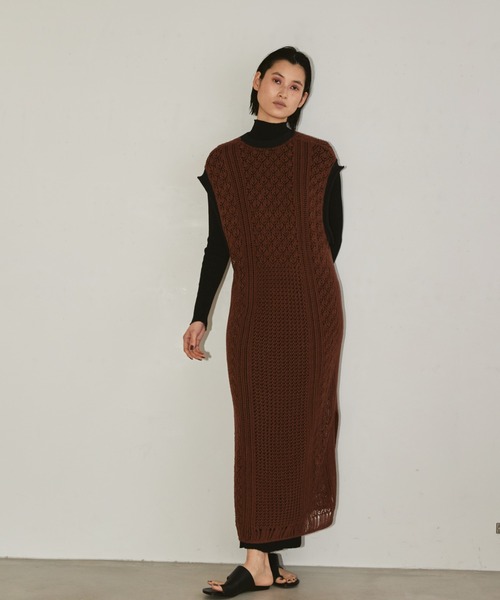 TODAYFUL 「TODAYFUL」 ニットワンピース 38inch キャメル レディース