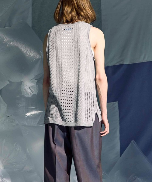 セール】Sheer Drape layered Tank Top/シアードレープレイヤー