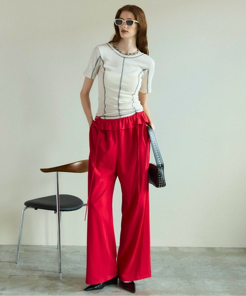 MAISON SPECIAL（メゾンスペシャル） tシャツ 半袖 Bicolor Stitch Rib