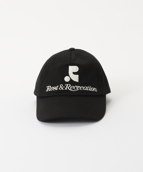 rest&recreation キャップ　帽子　ブラック Rest＆Recreation キャップ 帽子 「Rest＆Recreation/レスト