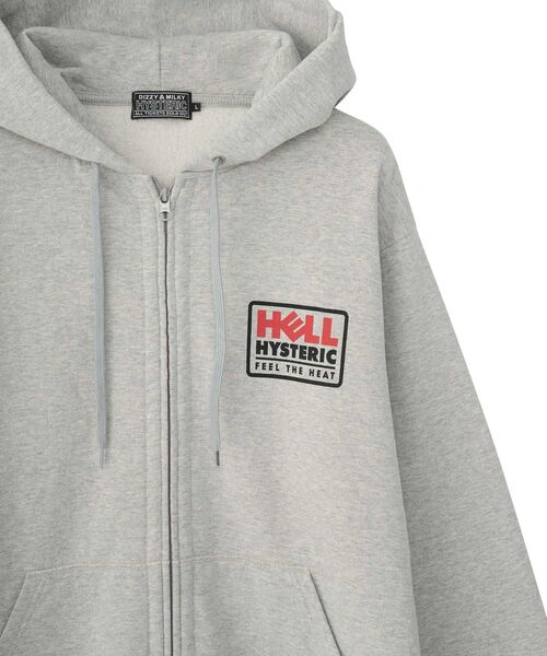 HYSTERIC GLAMOUR 「HYSTERIC GLAMOUR」 ジップアップパーカー X