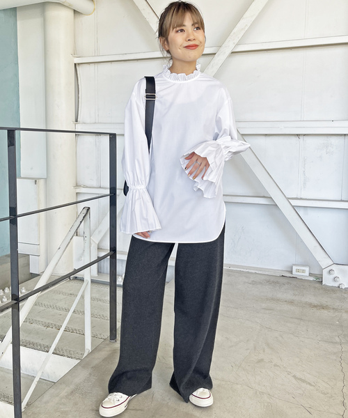 「Spick & Span」 長袖シャツ - ブルー レディース Spick & Span（シャツ/ブラウス(長袖/七分) ・ ブルー・ネイビー