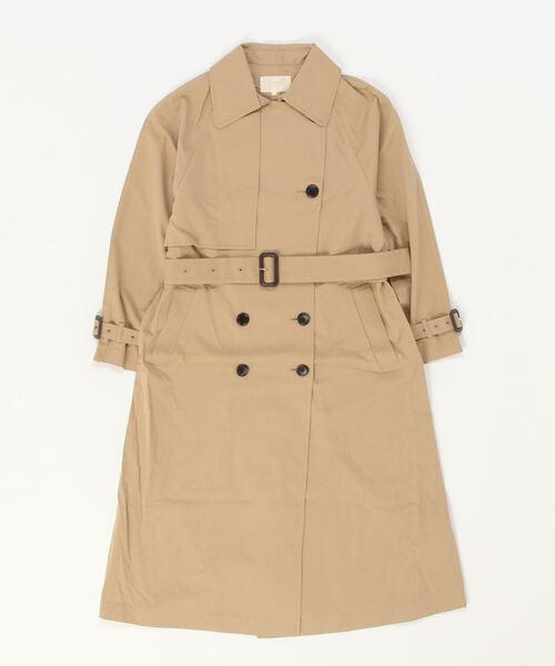 「BEAMS HEART」 トレンチコート SMALL ベージュ レディース_画像2