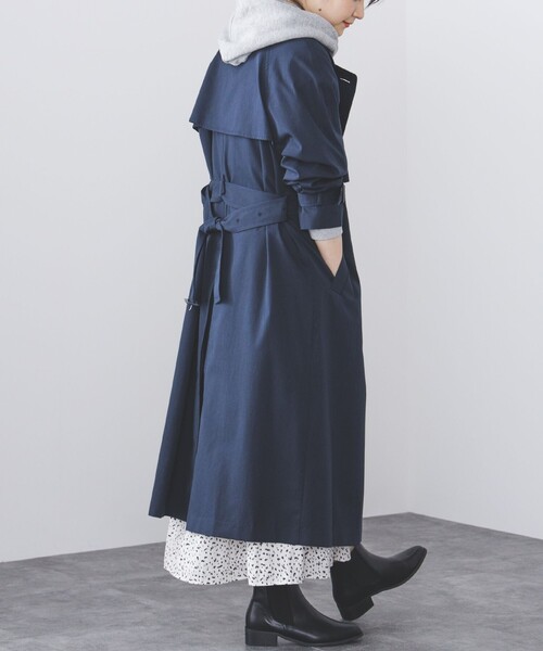 「BEAMS HEART」 トレンチコート SMALL ベージュ レディース_画像4