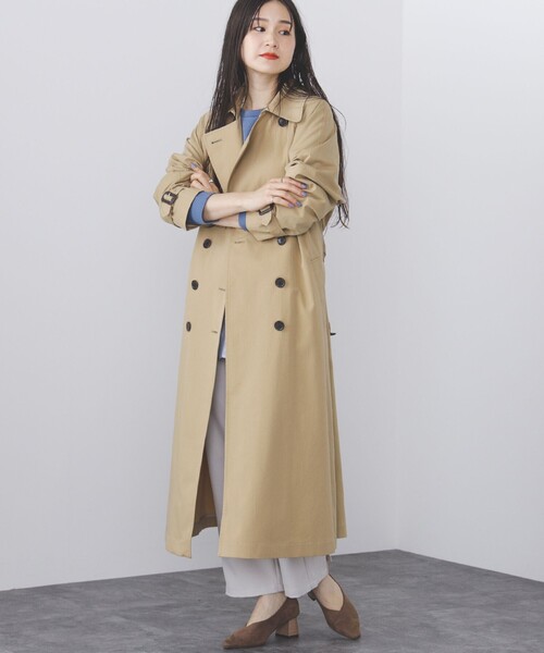 「BEAMS HEART」 トレンチコート SMALL ベージュ レディース_画像5