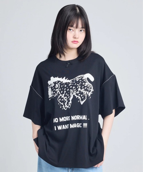 LittleSunnyBite コラボ ビッグTシャツ little sunny bite (リトルサニーバイト)little sunny bite