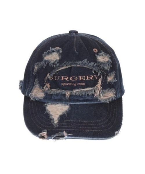 SURGERY distroyed denim cap キャップ 新品 6/16再入荷【SURGERY】surgery distroyed denim cap / 【サー