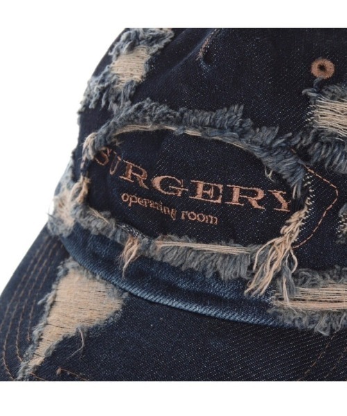 SURGERY キャップ 帽子 「SURGERY」surgery distroyed denim cap