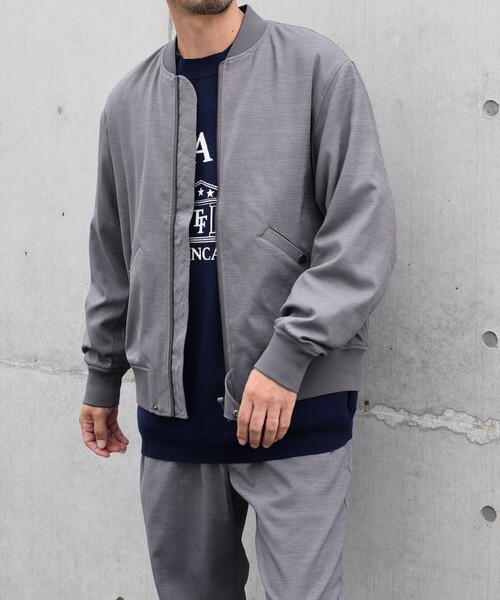 SHIPS any 「SHIPS any」 ジップアップブルゾン LARGE グレー メンズ