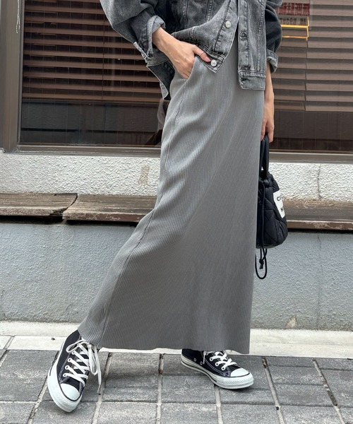 【関税込】 フード - ミディアムグレー Futier Land 「Futier land」 ニットスカート LARGE グレー