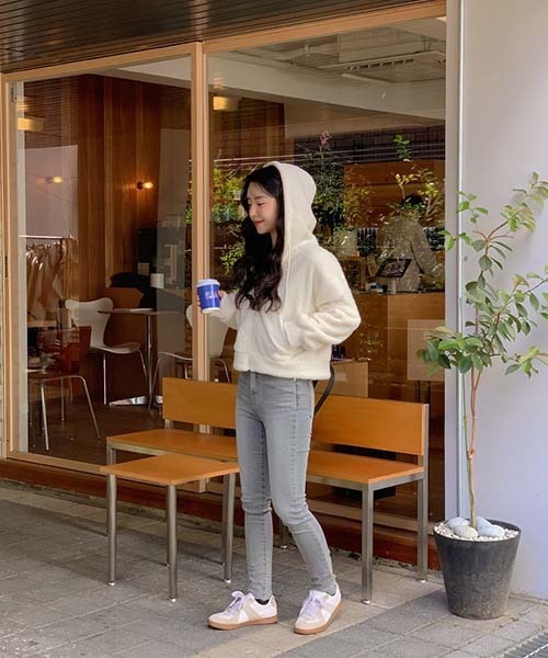 「SONA」 「from.102」ジップアップパーカー ONE SIZE アイボリー レディース_画像2