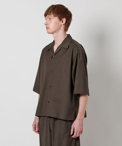 LOEFF（ロエフ） シャツ 「LOEFF」トロピカルウール オープンカラー